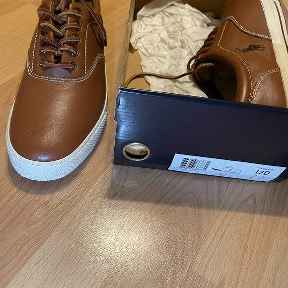 Polo Ralph Lauren Brown Leather Sneakers - Picture 1 of 4